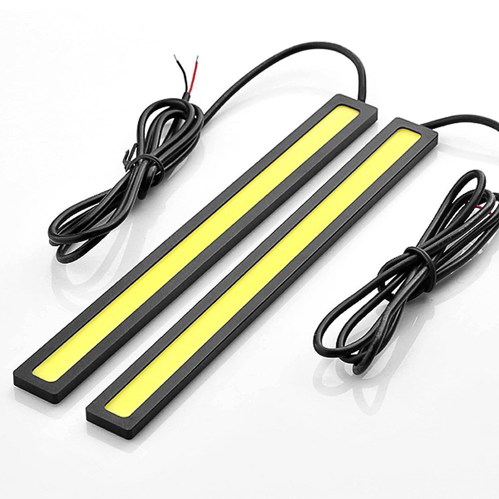 L014 | 2pcs Lampu DRL Plasma Strip LED Senja Sein Tempel Mobil Motor Universal - 17cm