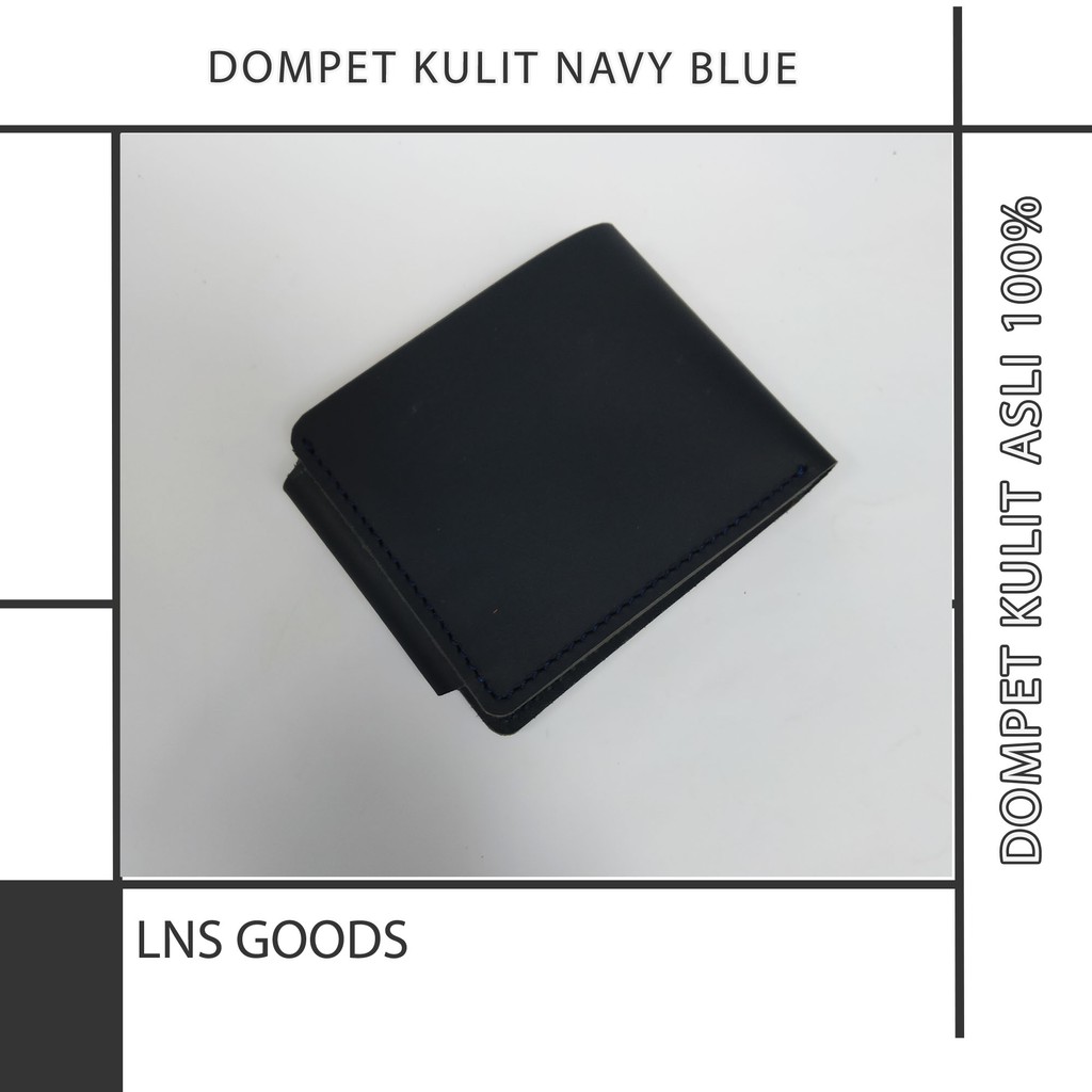 DOMPET LIPAT DOMPET KULIT PRIA 3FOLD biru dongker