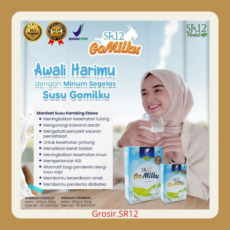 

Susu Kambing Etawa Go Milku SR12 Penambah Berat Badan Suplemen Nafsu Makan Weight Gain Susu Penggemuk