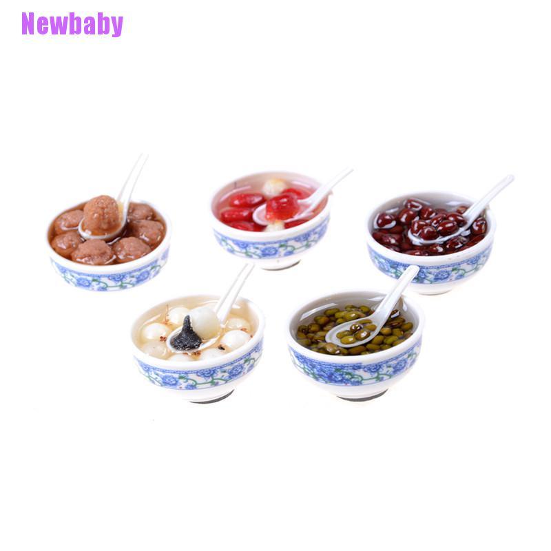 (Newbaby) 5pcs / Set Mainan Miniatur Makanan Cina Skala 1: 12 Untuk Dekorasi Rumah Boneka