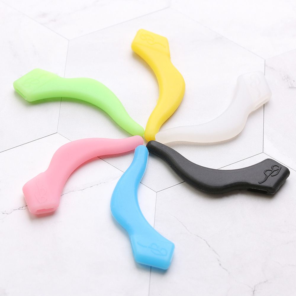 ROW 2 pairs Accessories Eyeglass Holder Hook Grips Eyeglasses  Sports Temple Tips Glasses Ear Hooks Anti Slip Silicone Eyewear  Outdoor  Soft Ear Hook/Multicolor