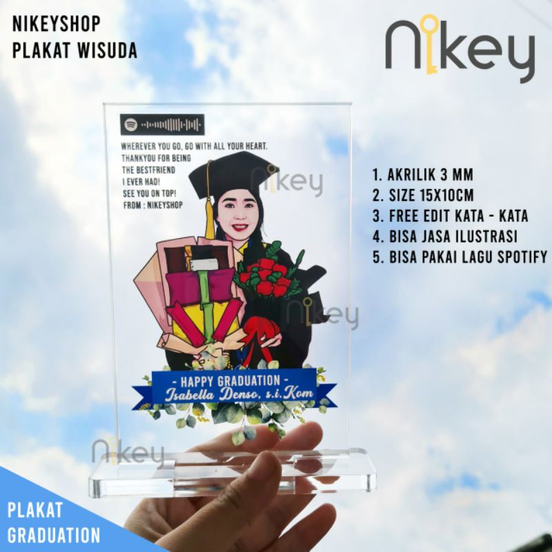 Gift Wisuda Akrilik Spotify, Gift Wisuda Berkesan, Kado Wisuda terbaik