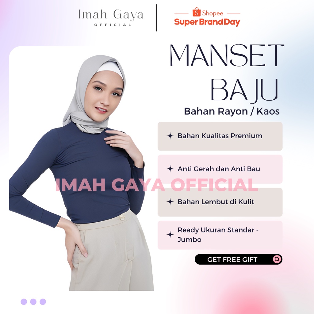 Manset Baju Lengan Panjang Bahan RAYON PREMIUM LEMBUT Ukuran All SIZE BB 40-65 KG