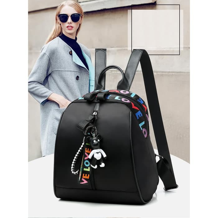 Premium Tas Ransel Cewek Pergi Kuliah Warna Cerah Light Soft Pink Gosh Tas NEW PRODUCT J3N2