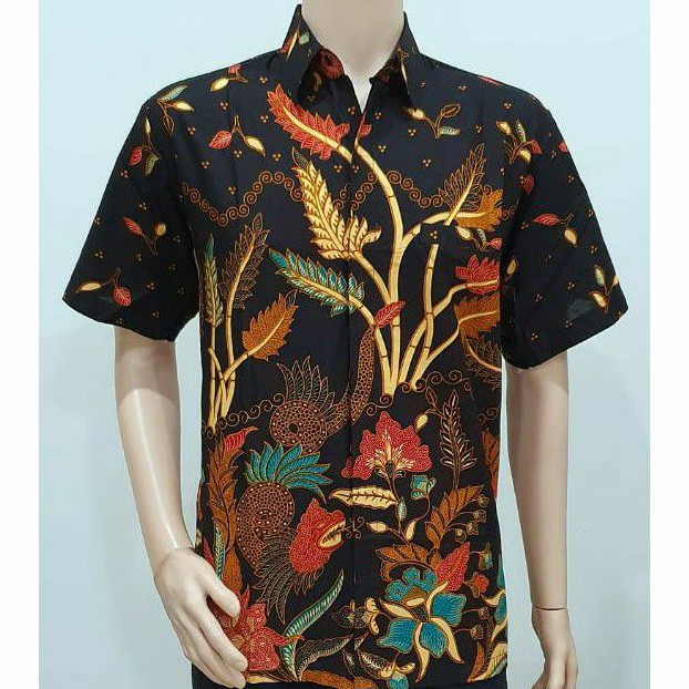 Kemeja Pria Batik Bigsize 4L-5L Lengan Pendek Atasan Baju Hem Pria Jumbo Ukuran Besar NGT-Go