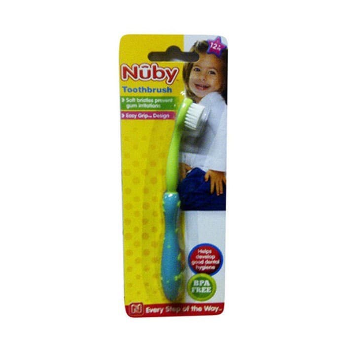 Nuby Toothbrush With Bristles - Sikat Gigi Anak (124651) (WARNA RANDOM)