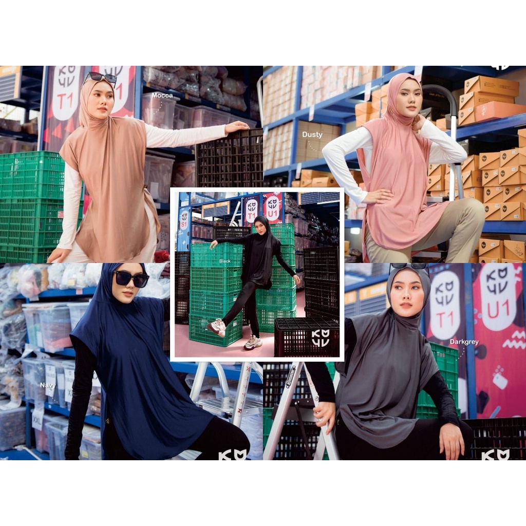 Hijab ootd Hijab Rompi Instan Sporty Full Varla (Hijab Aktifity)