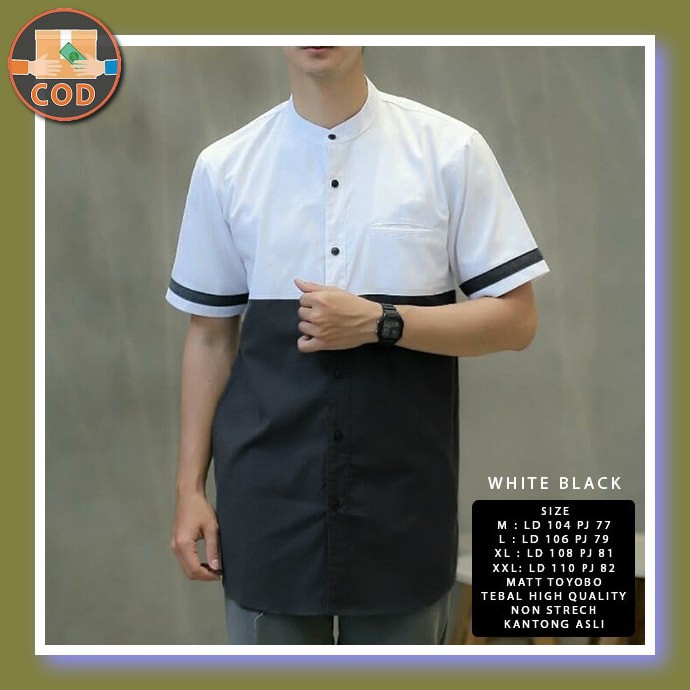 Hijrah Collection-Baju Muslim Pria Juba Kurta Lengan Panjang Arfa VB647 [Orato Koko Size Xxl Ni]Baju