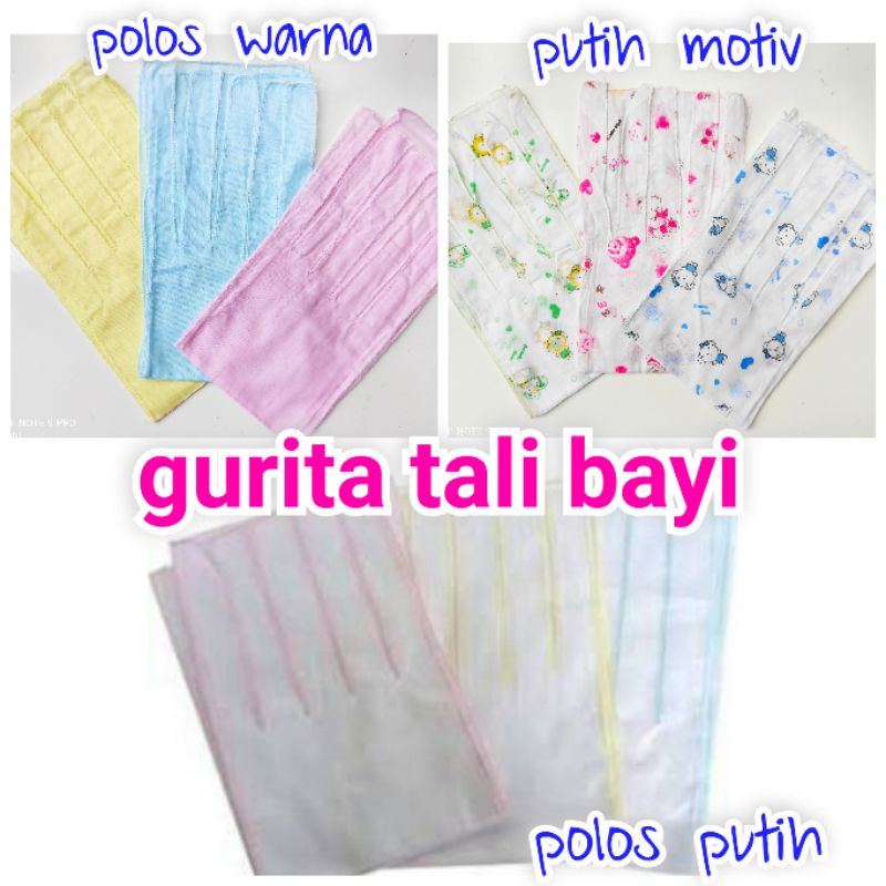 3 Pcs Grito Gurita Bayi Tali Murah Katun Mulai New Born