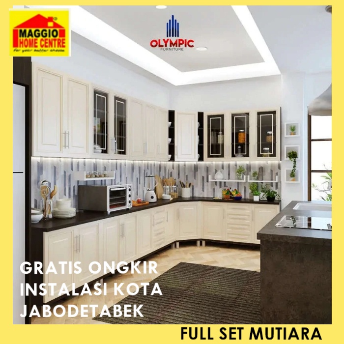 KITCHEN SET DAPUR - RAK PIRING DAPUR - KITCHEN SET GANTUNG - NAKAS KITCHEN SET - MUTIARA SERIES -OLY