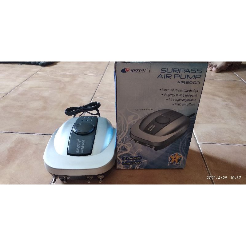 aerator airpump resun 4 lubang 8watt