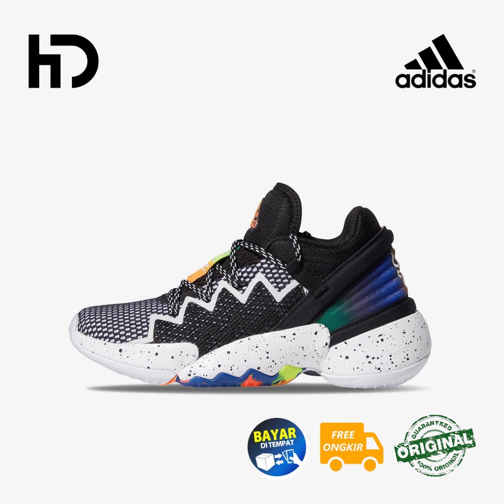 Sepatu Basket Adidas D.O.N. DON Issue 2 Junior 'Black/Rainbow' Original FZ1423