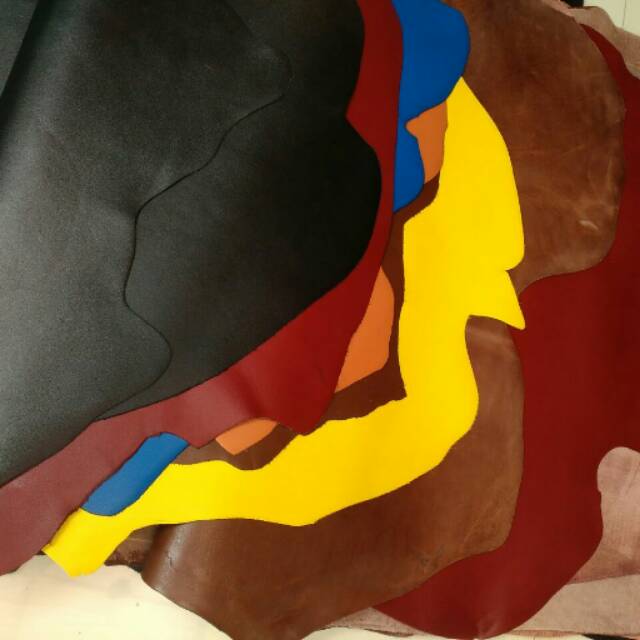 Kulit sapi lembaran fullgrain aneka warna pilihan