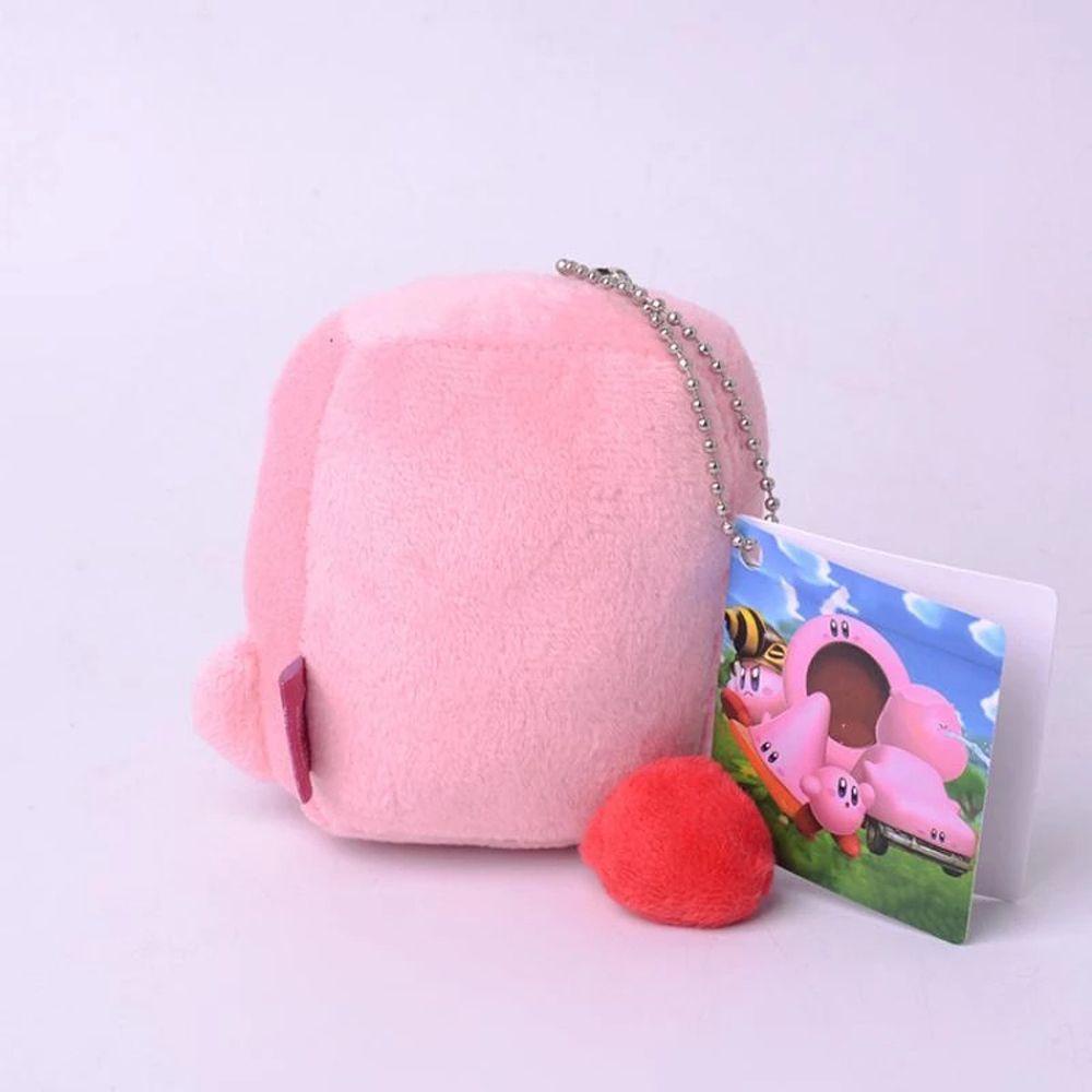 Gantungan Kunci Bentuk Boneka Kartun Kirby Bahan Plush