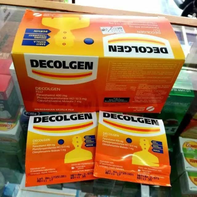 DECOLGEN Strip Isi 4 Tablet - Obat Pilek Flu Sakit Kepala Demam