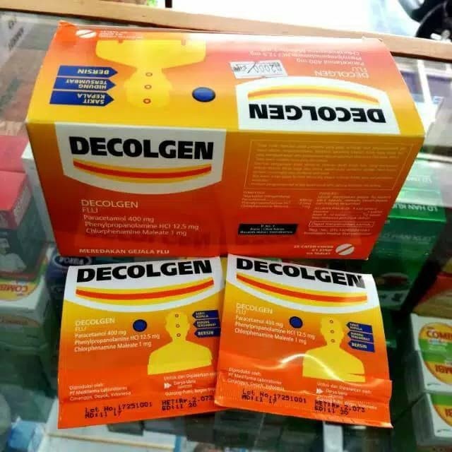 DECOLGEN Strip Isi 4 Tablet - Obat Pilek Flu Sakit Kepala Demam