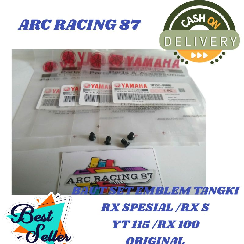 Jual BAUT SET EMBLEM TANGKI YAMAHA RX SPESIAL/RX S/ YT 115 / RX 100