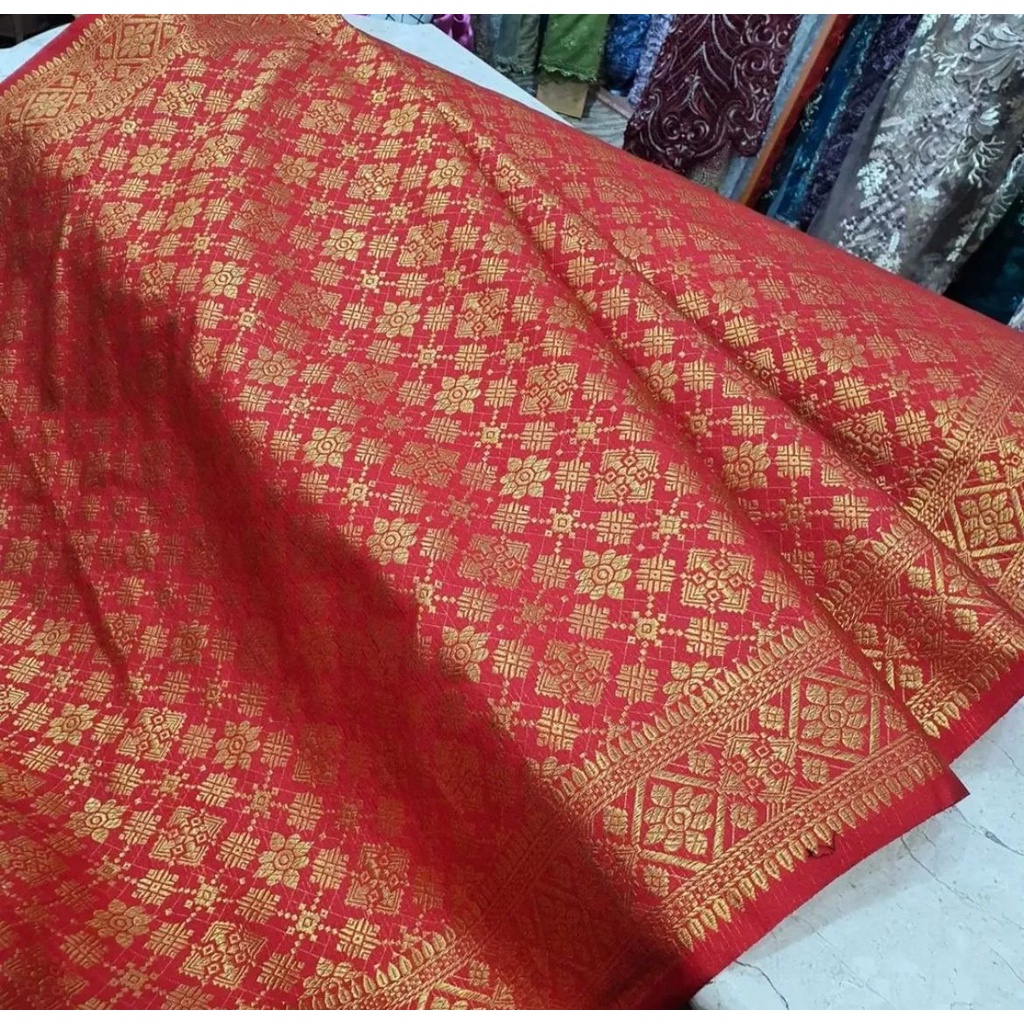 Rok Songket Palembang || Rok Lilit Premium || [COD] Bayar di Tempat || Terlaris!! Rok Kebaya Motif Modern || Rok Songket Lilit Wanita