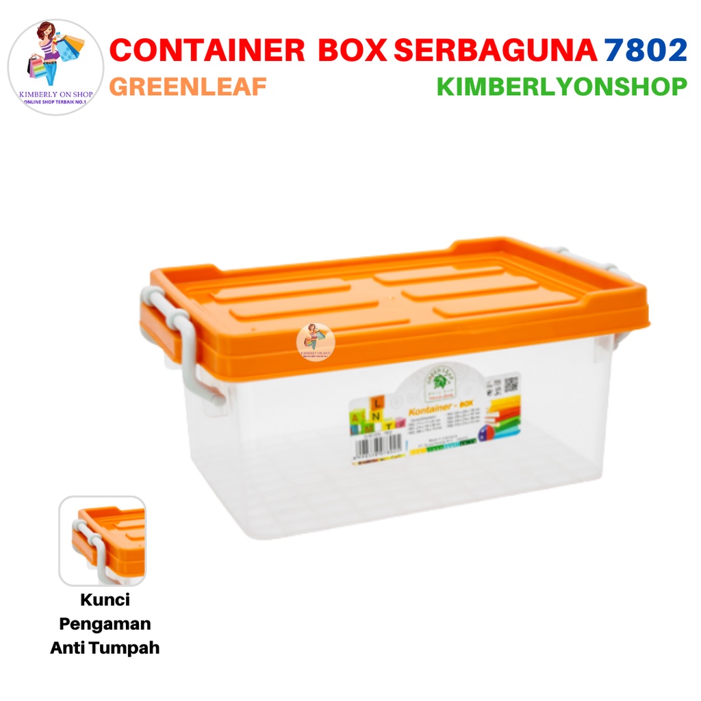 Box Container 3,1 Liter 7802 Q SEVEN BOX Green Leaf