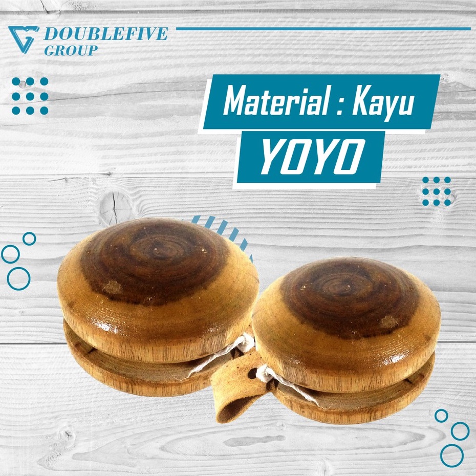 Kayu Mainan Yoyo - Coklat [Diameter 5.5- 6 cm]