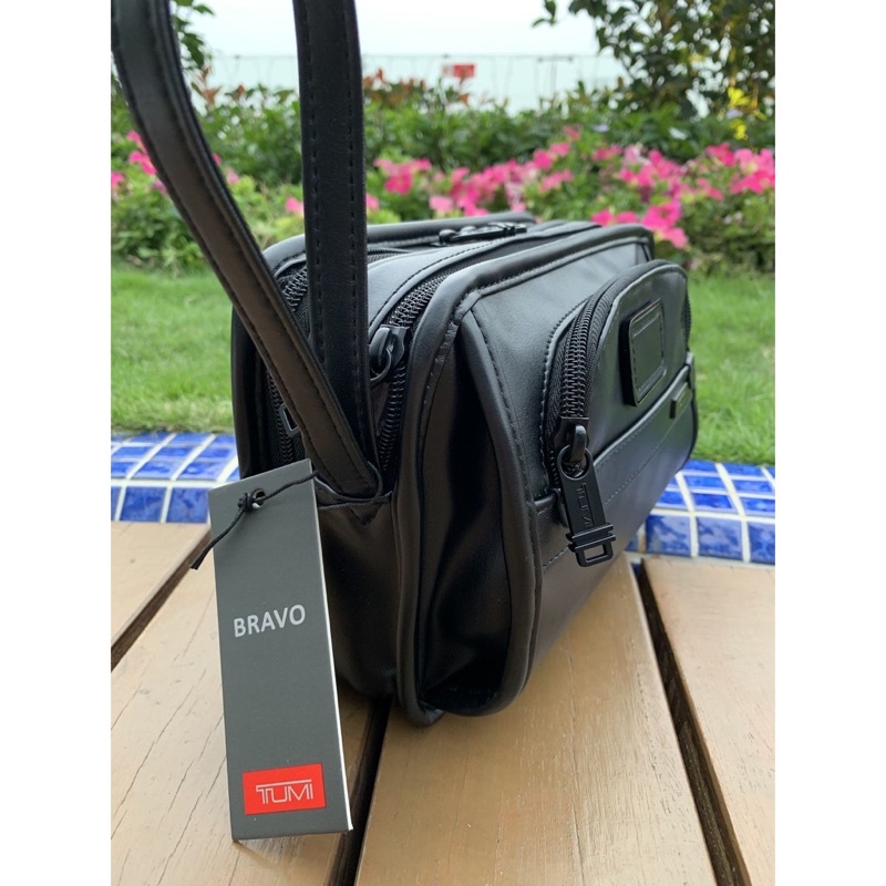 Tumi Pouch Handbag Men For Bussines Leather