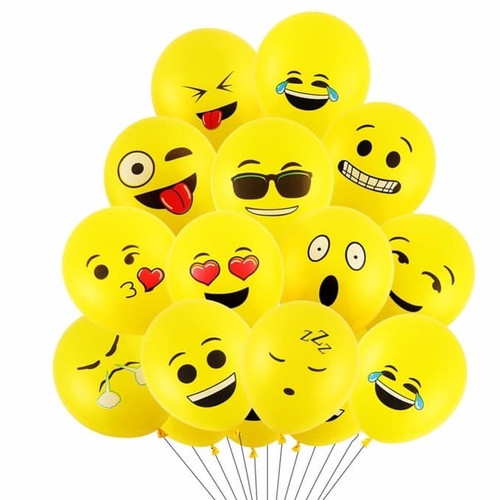 Balon Tiup Bulat  / Balon Bulat Polos &amp; Bermotif / Balon Party / 1 pack 10pcs