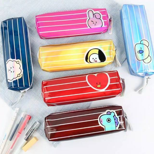 

[ BUY 3 GET 1 ] BT21 Tempat pensil kpop tema kartun