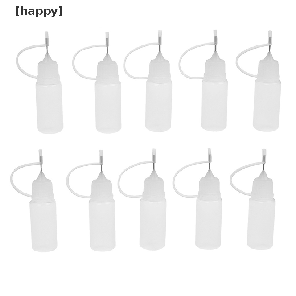 10pcs Botol Aplikator Lem 10ml Untuk Kerajinan Kertas Quilling