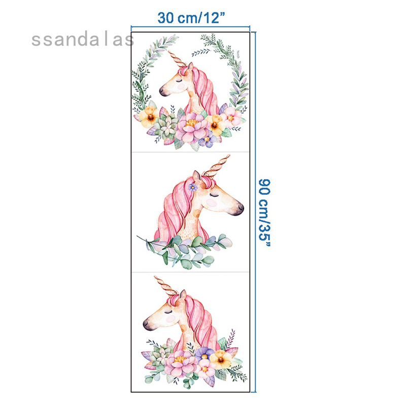 Unicorn Wall Decals Girls Bedroom Wall Stickers Nursery Room Wall Decor Shopee Indonesia