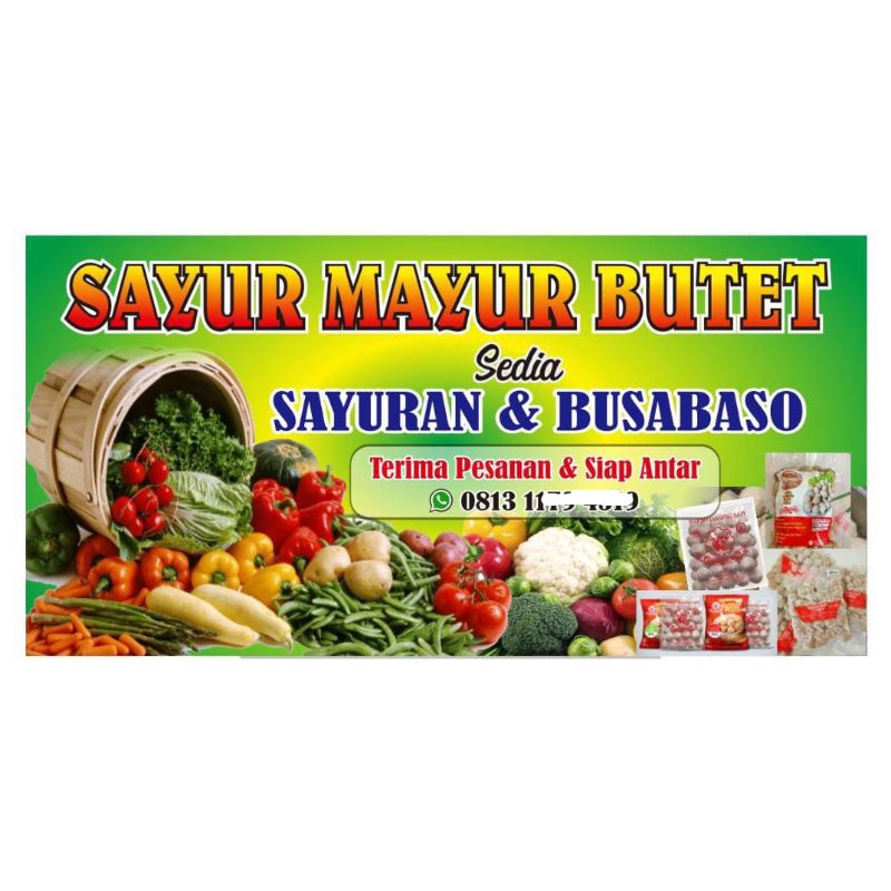 Banner/Spanduk Sayur Mayur/Kios buah & sayur 300x120