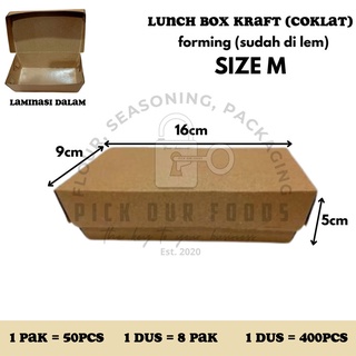 Jual Paper Lunch Box M Paper Lunch Box Putih Ukuran M Cokelat Kraft Shopee Indonesia