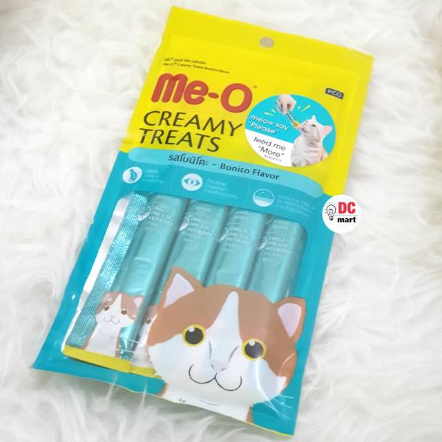 MEO Creamy Treats 60gr ( 15 Gr x 4 sachet ) / Makanan Cair Kucing Sachet