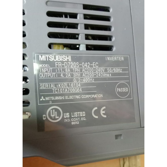 INVERTER MITSUBISHI MODEL FR-D720S-042-EC Barang baru