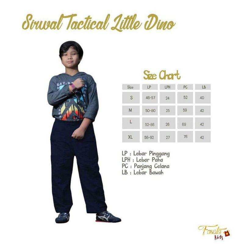 Celana Sirwal Anak Fausta Tactical by  Little Dino