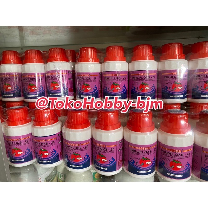 boster inrofloxs 25 25% 100ml / obat vitamin ikan udang tambak - inroflox 25%