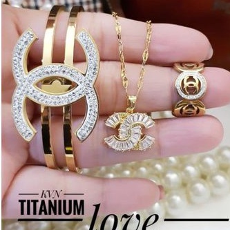 TiTanium set perhiasan wanita p892