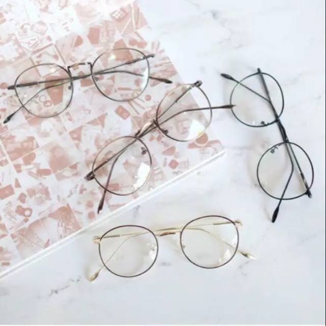 Kacamata bulat / frame oval / fashion gaya korea