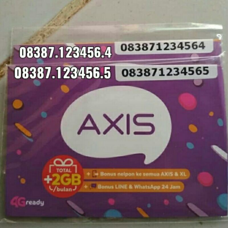 NOMOR CANTIK KARTU AXIS SERI URUT 123456