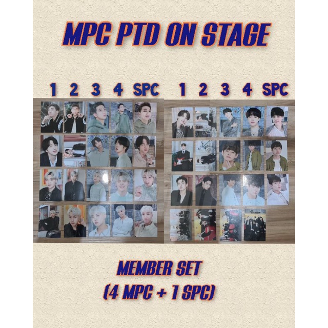 BTS PTD ON STAGE MINI PHOTOCARD RM JHOPE SUGA JIMIN  V JUNGKOOK Set & Satuan (Mini PC PERMISSION TO 