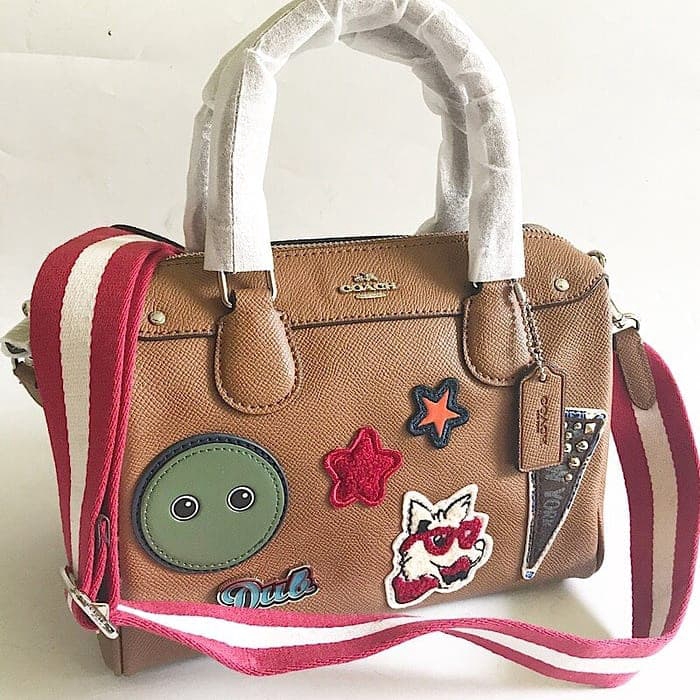 Tas Coach mini bennett varsity patches - BROWN