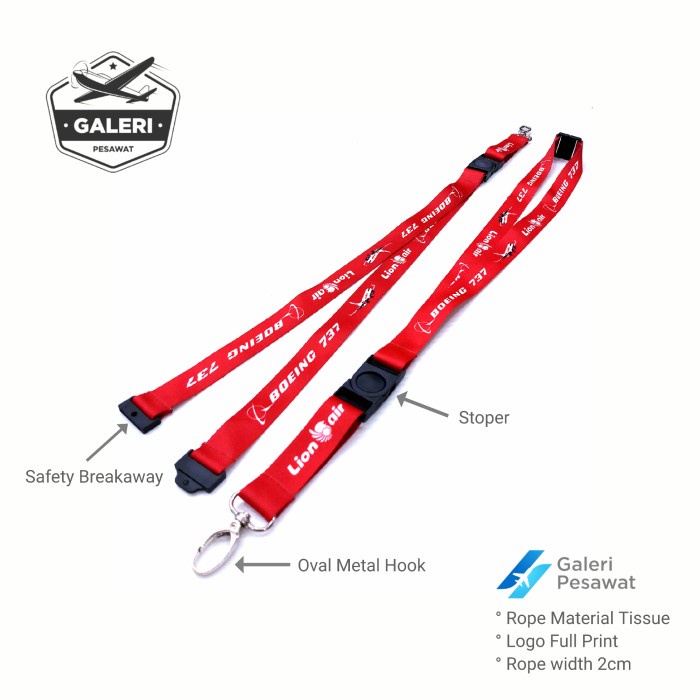 

Trendi Lanyard Gantungan Tali Id Card Lion Air Merah Diskon
