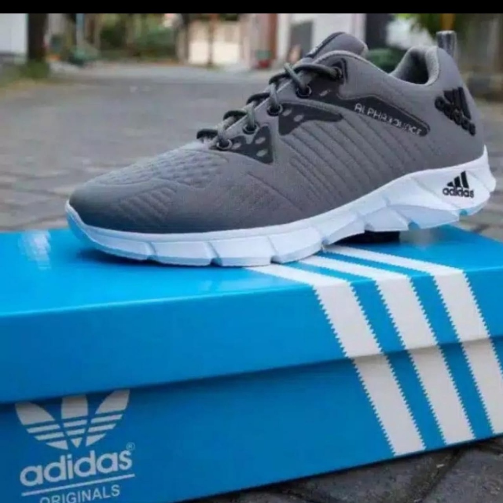 SEPATU ALPHABOUNCE SEPATU PRIA SNEAKERS SEPATU SNEAKERS PRIA SEPATU COWOK SEPATU OLAHRAGA PRIA-ABU ABU