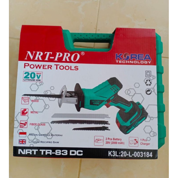 Mesin Gergaji Baterai 20 V NRT TR-83 DC Nrt Pro