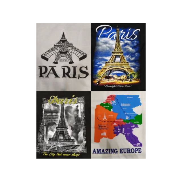 Kaos paris tshirt paris souvenir paris souvenir kota paris oleh oleh aneka motif kaos paris france