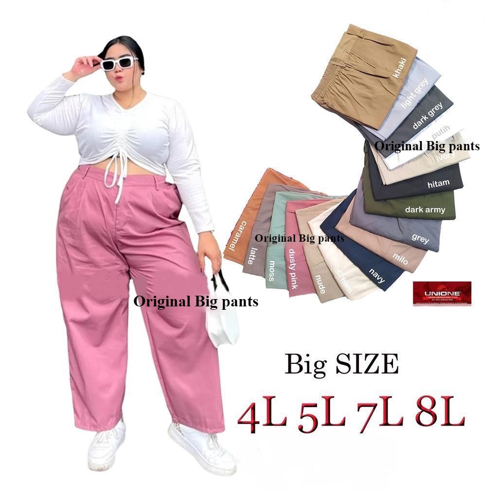 CELANA KERJA WANITA BAGGY PANTS PREMIUM SUPER JUMBO 4L 5L 7L 8L BIG PANTS WANITA