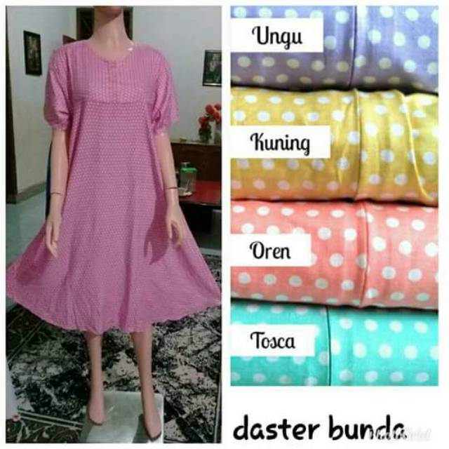 Daster rayon motif polkadot