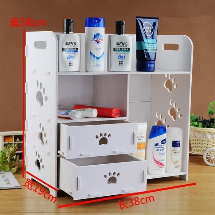 Rak  Kosmetik  Kayu Kotak WPC  Tempat Makeup DS018 Tahan Air   Rak  Kosmetik  Kayu Kotak WPC  Tempat Makeup DS018 Tahan Air