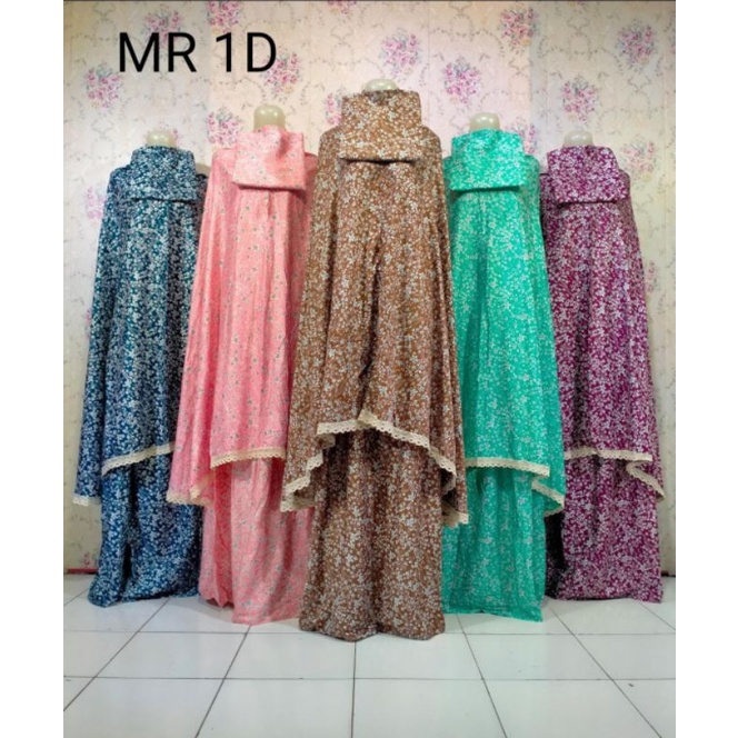 MUKENA BALI DEWASA RAYON MOTIF BUNGA BUNGA KECIL BERENDA BY 106 COLLECTIONS