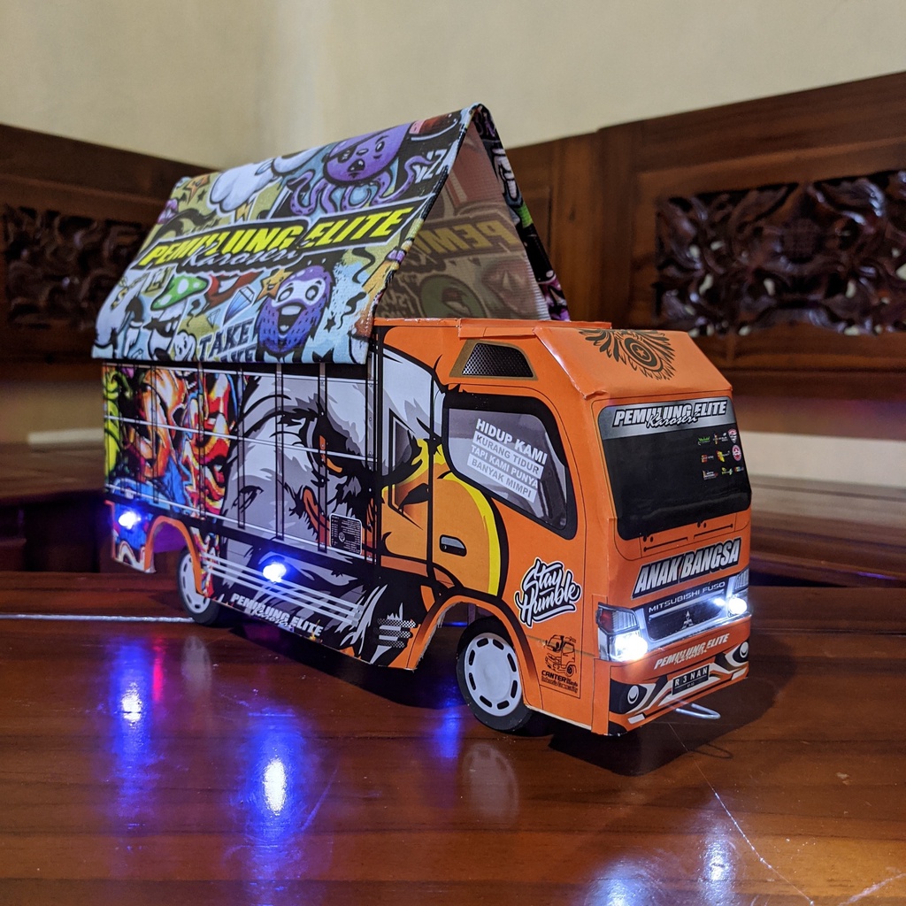 PROMO MINIATUR TRUK MURAH OLENG LAMPU TERPAL BISA BELOK MAINAN ANAK GARUDA INDO  ukuran 30 cm full variasi terpal dan lampu