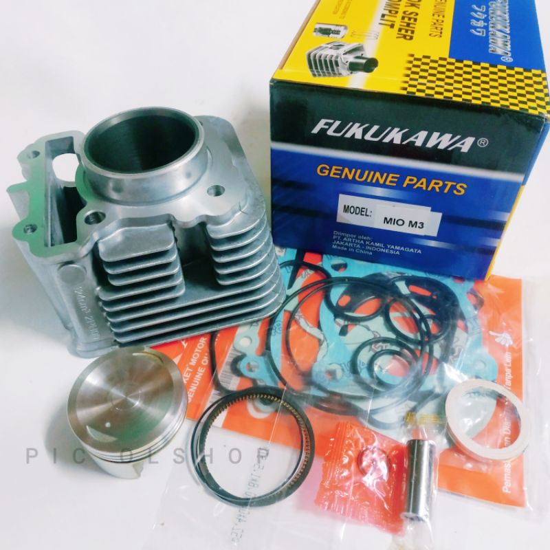 Blok Seher Komplit + Piston Kit MIO M3  MIO Z  MIO 125 Bonus Paking Top Set Produk Original Fukukawa